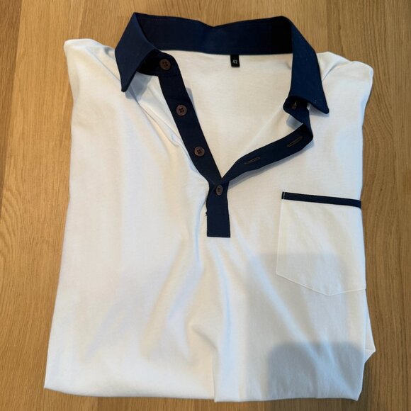 State & Liberty Clothing Co. The Felix White Polo - Men's EU 42 / US XL - Picture 4 of 4